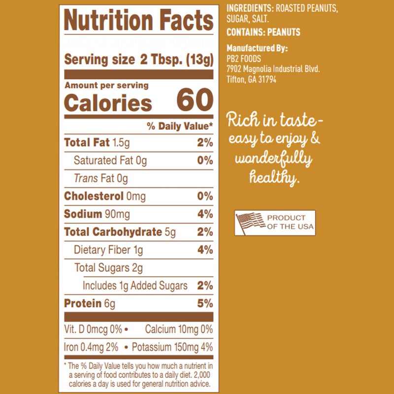 PB2 Powdered Peanut Butter Bundle - Original PB2 and Cocoa PB2 Peanut Butter Powder (Two 16oz Jars) - Image 1